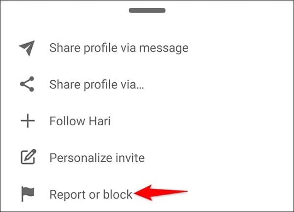 How to block a person on LinkedIn