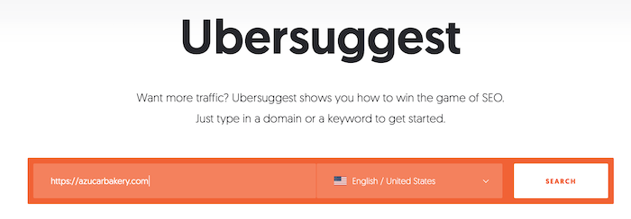 از Ubersuggest برای کمک به لینک سازی محلی استفاده کنید.