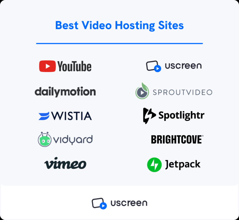 لیست بهترین سایت های میزبانی ویدیو برای بهترین شیوه های سئو ویدیو.